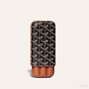 Goyard CHURCHILL 3 CIGAR CASE Sort Brune | QSPY6299