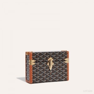 Goyard Cassette Trunk Bag Sort Brune | VEBX4477