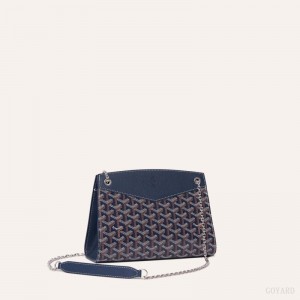 Goyard Rouette Structuré PM Bag Mørkeblå Blå | HDPH9559