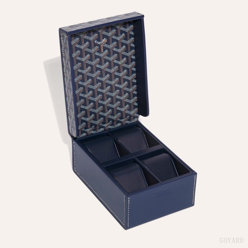 Goyard 4 WATCH CASE Mørkeblå Blå | NJJA9828