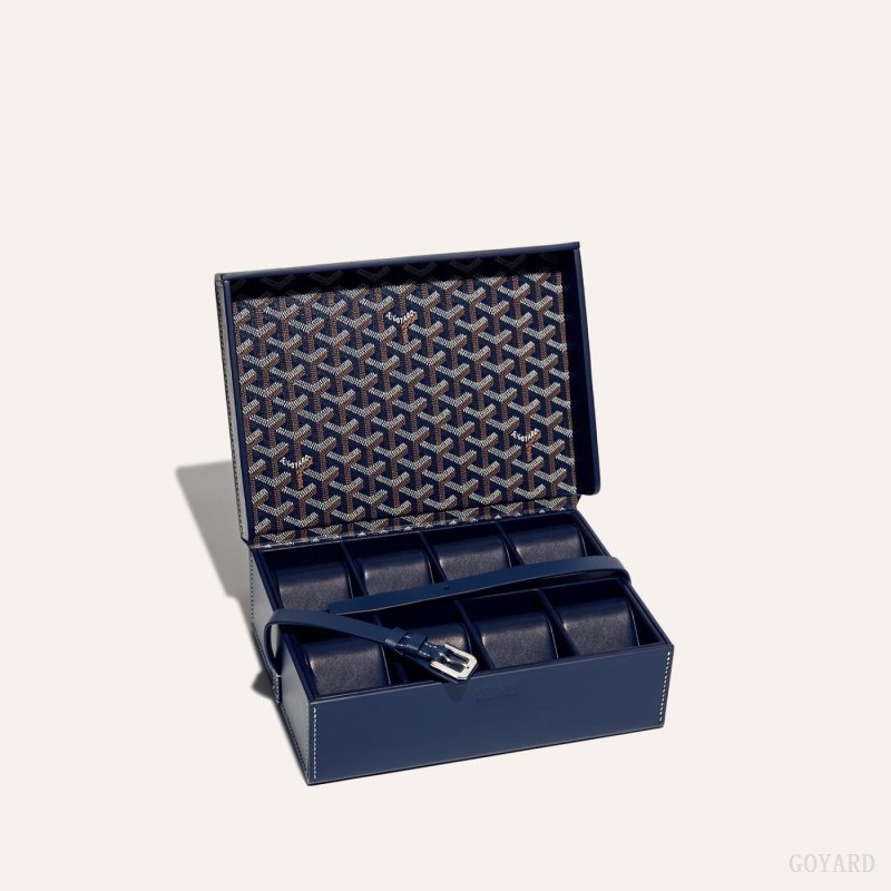 Goyard 8 WATCH CASE Mørkeblå Blå | QRNE2220