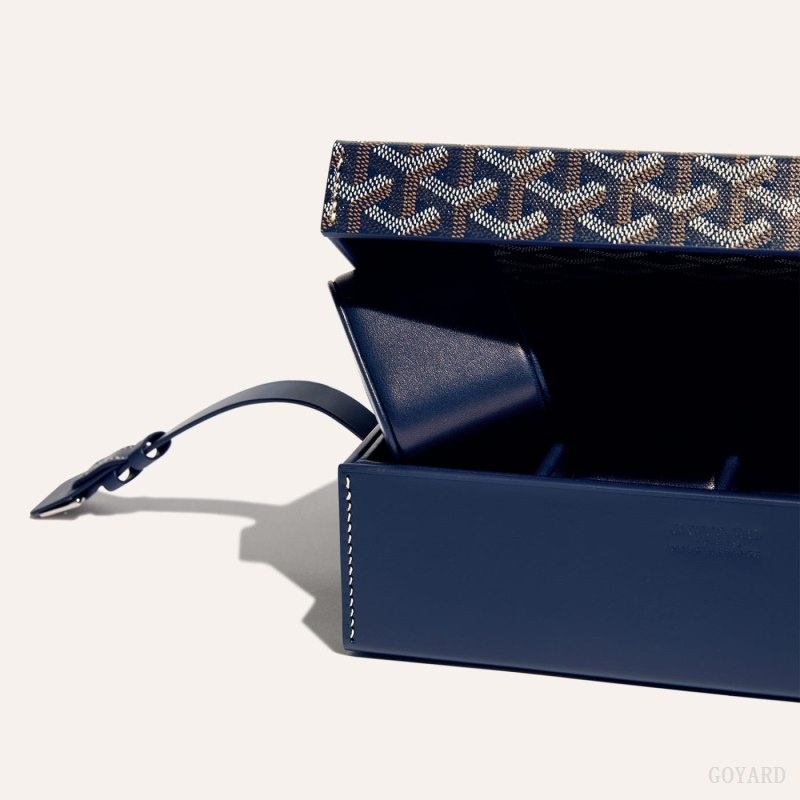 Goyard 8 WATCH CASE Mørkeblå Blå | QRNE2220