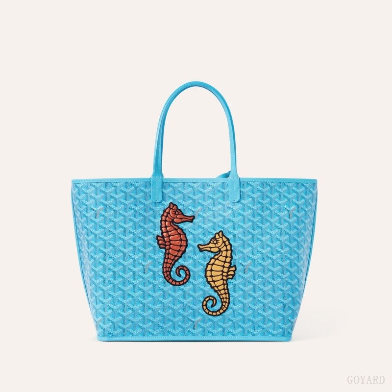 Goyard Anjou PM Seahorse Embroidery Turkis | GDNR8612