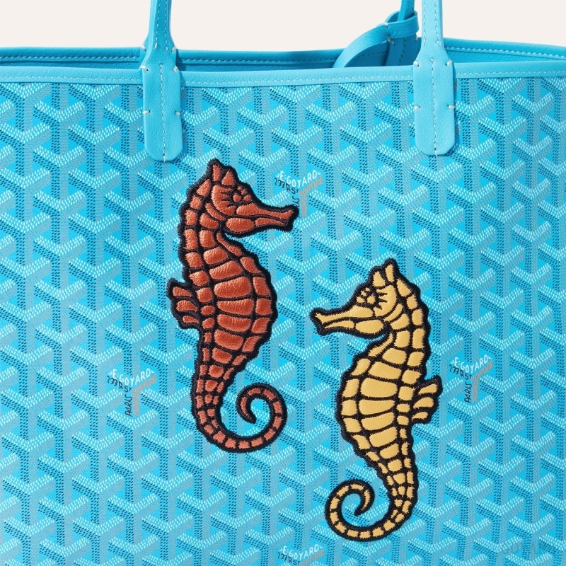 Goyard Anjou PM Seahorse Embroidery Turkis | GDNR8612