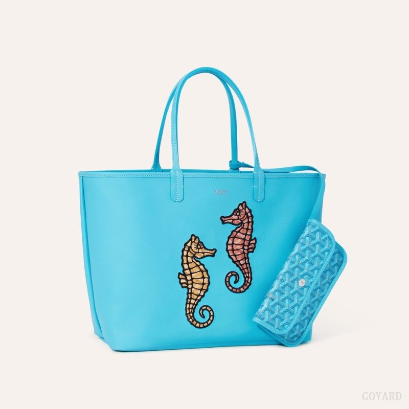 Goyard Anjou PM Seahorse Embroidery Turkis | GDNR8612