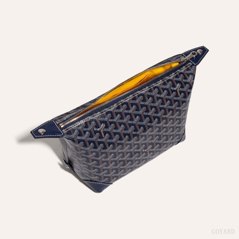 Goyard Bowling 25 Toiletry Bag Mørkeblå Blå | EUMY4578