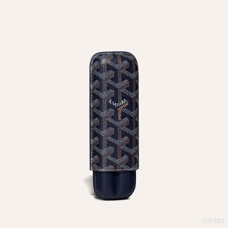 Goyard CHURCHILL 2 CIGAR CASE Mørkeblå Blå | XMER0103