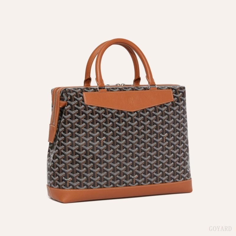 Goyard Cisalpin Document Case Sort Brune | FVSK6034