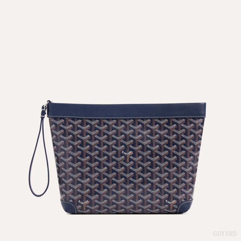 Goyard Conti pouch Mørkeblå Blå | AIRU8964