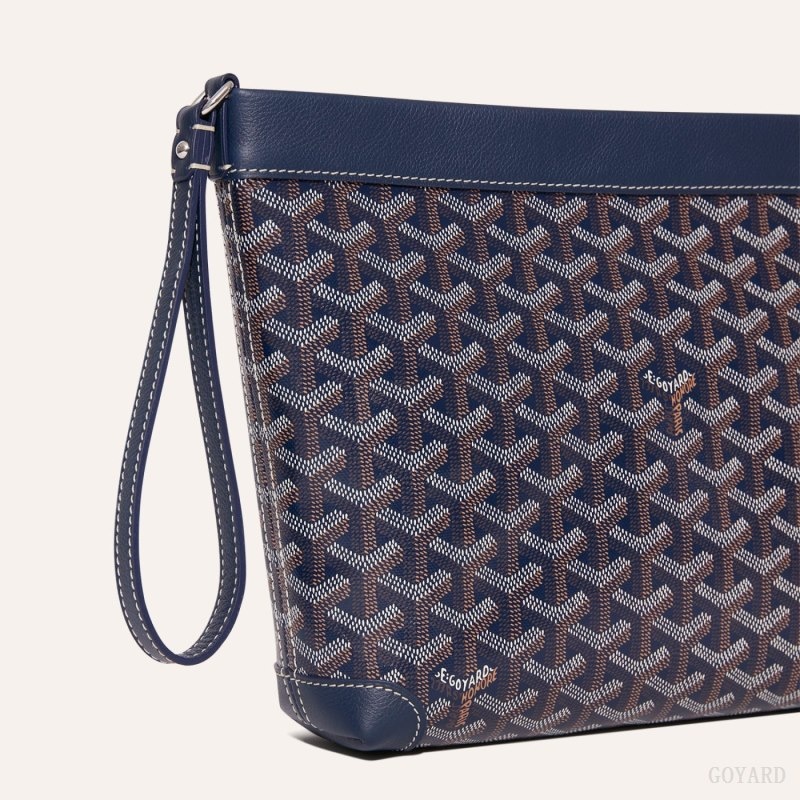 Goyard Conti pouch Mørkeblå Blå | AIRU8964