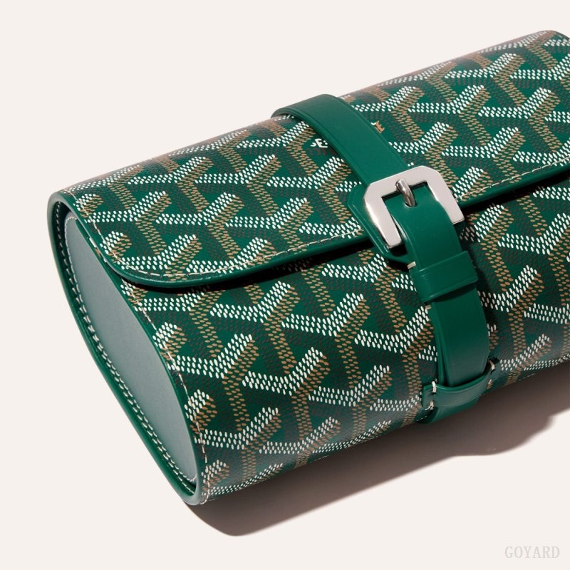 Goyard DOUBLE TRAVEL WATCH CASE Grøn | KIEN0347