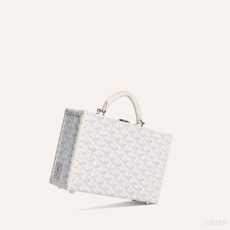 Goyard Grand Hôtel Trunk Bag Hvide | IRVZ7326