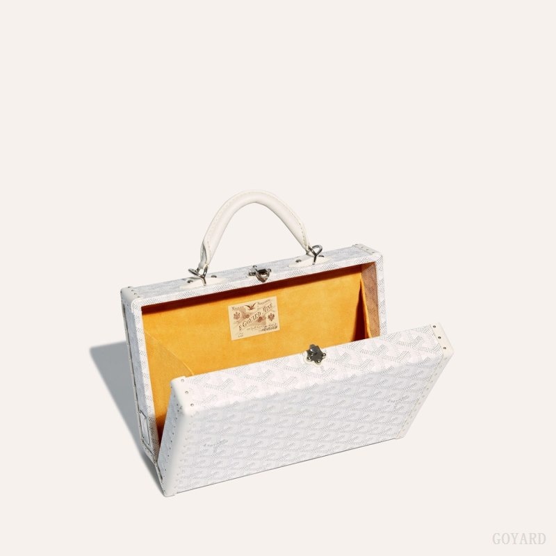 Goyard Grand Hôtel Trunk Bag Hvide | IRVZ7326