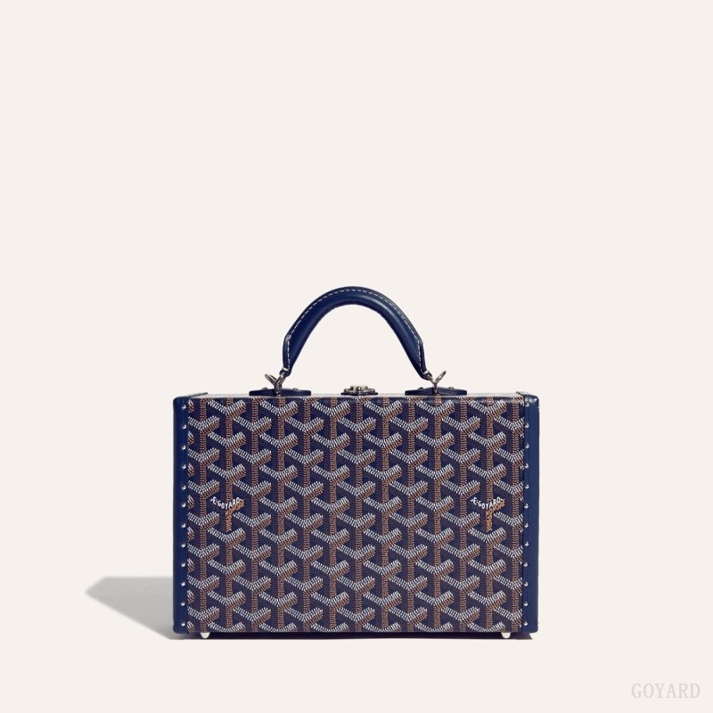 Goyard Grand Hôtel Trunk Bag Mørkeblå Blå | TYJZ6541