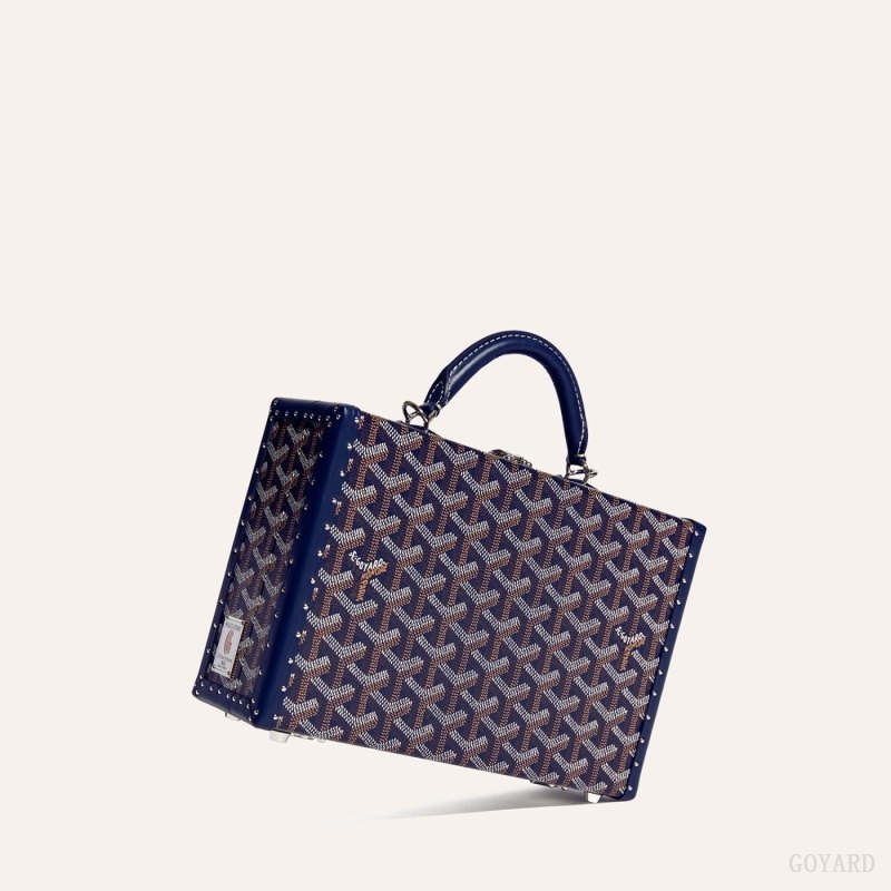 Goyard Grand Hôtel Trunk Bag Mørkeblå Blå | TYJZ6541