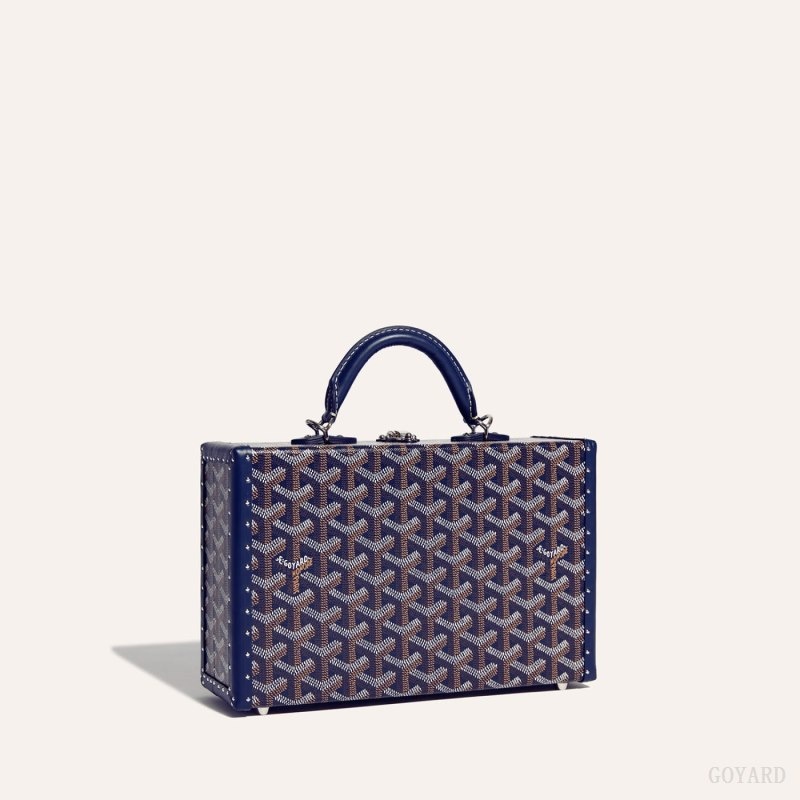 Goyard Grand Hôtel Trunk Bag Mørkeblå Blå | TYJZ6541