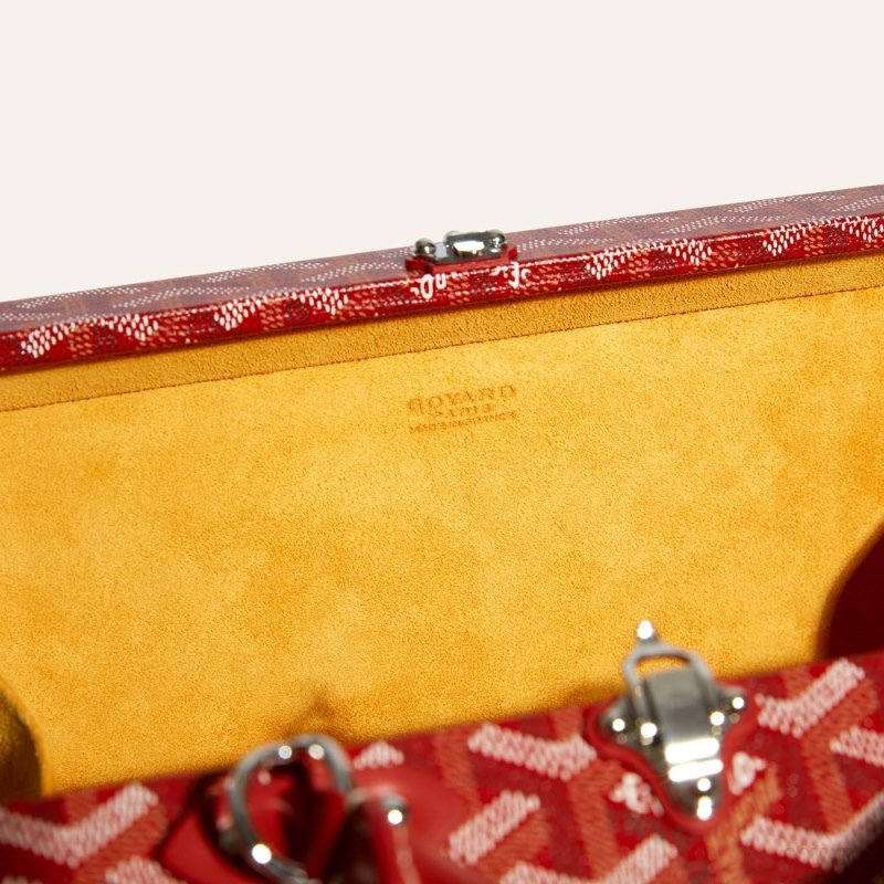 Goyard Grand Hôtel Trunk Bag Rød | VNYJ9827