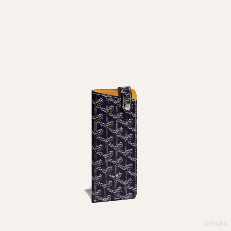 Goyard MONTMARTRE PM GLASSES CASE Mørkeblå Blå | ETVZ2211