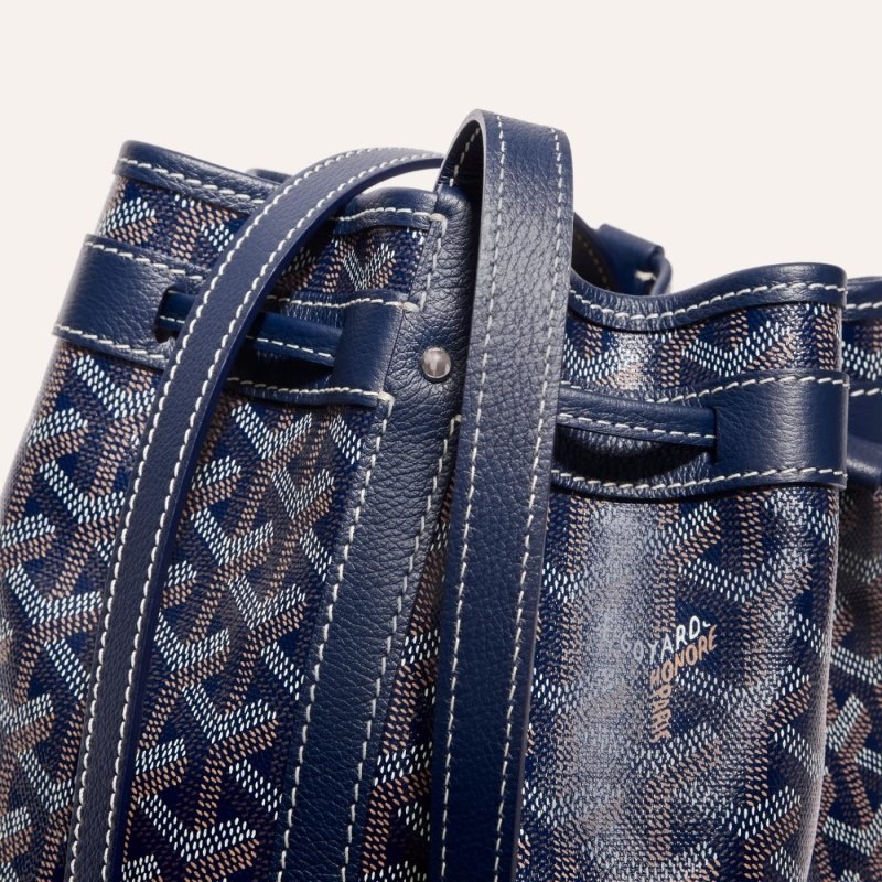 Goyard PETIT FLOT BUCKET BAG Mørkeblå Blå | QLZM5838