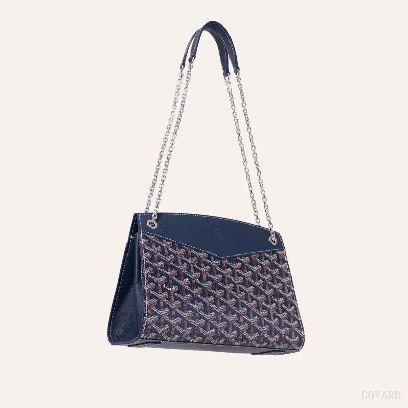 Goyard Rouette Structuré PM Bag Mørkeblå Blå | HDPH9559