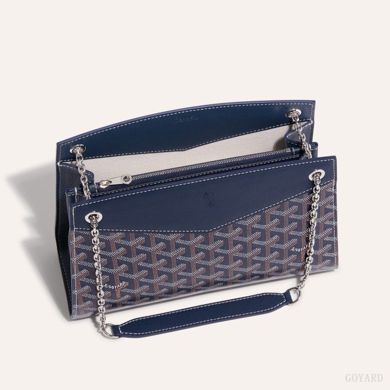 Goyard Rouette Structuré PM Bag Mørkeblå Blå | HDPH9559